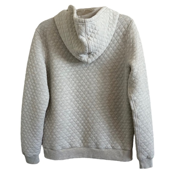 Marine Layer Corbet Quilted Hoodie Oatmeal Cream Grey Small - Picture 9 of 15
